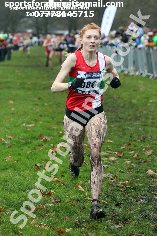 Senior and under-23 women, 2019 European Cross Country Trials and British Cross Challenge, Sefton Park, Liverpool.  Photo: David T. Hewitson/Sports for All Pics